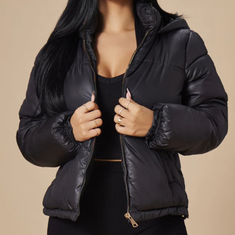 Fashion Nova Women’s Puffer Jacket, Black – Sizes S, M & L New